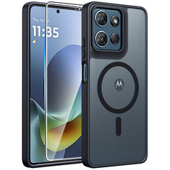 FNTCASE for Moto G 5G 2026 Phone Case: Magnetic Translucent Matte Shockproof Slim Phone Cover - Military Grade Drop Proof Hard Back Anti-Fingerprint Protective Case