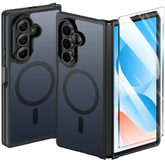 Samsung Z Fold 7 8,0 Zoll Handyhülle: Magnetisches Laden, stoßfeste Magsafe-Unterstützung – Frosted Oil Spray Touch 