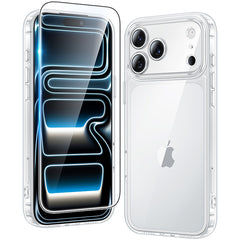 FNTCASE for iPhone 17 Pro Max 6.9 inch Clear Case: Wireless Charging Anti Yellowing Shockproof Phone Case