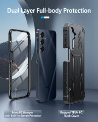 FNTCASE For Samsung Galaxy A16 5G 6.7 Inch Phone Case: Military Grade Shockproof with Built-in Screen Protector and Kickstand