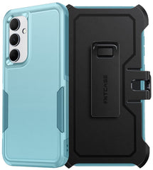 FNTCASE for Samsung Galaxy A35 5G Case: Dual Layer Military Grade Drop Protection Phone Cover with Belt-Clip Holster | Rugged Durable Heavy Duty Shockproof Protective Bumper Tough