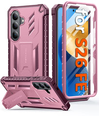 Samsung Galaxy S26 FE Phone Case: Military Grade Shockproof with Built-in Screen Protector and Kickstand