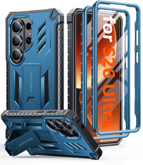 Samsung Galaxy S26 Ultra Case with Built-in Screen Protector and Kickstand – Military Rugged, 2 Front Frames, Drop Proof Protective Cover