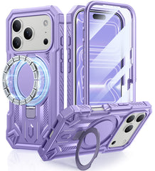 FNTCASE for iPhone 17 Pro Max Case with Ring Holder Magnetic Kickstand Military Grade Shockproof Protective Rugged Cell Phone Cover