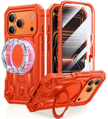 FNTCASE for iPhone 17 Pro Max Case with Ring Holder Magnetic Kickstand Military Grade Shockproof Protective Rugged Cell Phone Cover