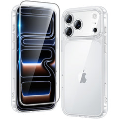 FNTCASE for iPhone 17 Pro 6.3 inch Clear Case: Wireless Charging Anti Yellowing Shockproof Phone Case