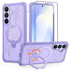 Samsung Galaxy S26 FE Magnetic Rugged Case Featuring Ring Kickstand Military Grade Protection