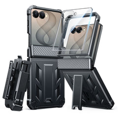 Samsung Z Flip 8 Phone Case: Rugged Hinge Protective Phone Case with Belt Clip Holster and Kickstand