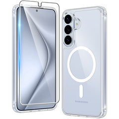 Samsung Galaxy S26 Plus Clear Phone Case: Magnetic Charging Shockproof Magsafe Support
