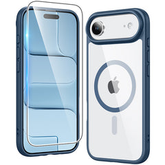 FNTCASE for iPhone Air Case: Clear Anti Yellowing Magnetic Military Grade Drop Protection Cell Phone Cover - Rugged Shockproof Protective Bumper Transparent