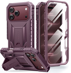 iPhone 18 Pro 6.3 inch Phone Case: Military Grade Shockproof with Built-in Screen Protector and Kickstand