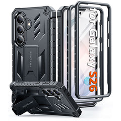 Samsung Galaxy S26 Case with Built-in Screen Protector and Kickstand – Military Rugged, 2 Front Frames, Drop Proof Protective Cover