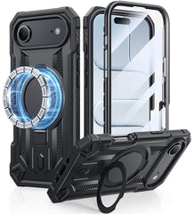 FNTCASE for iPhone Air Case with Ring Holder Magnetic Kickstand Military Grade Shockproof Protective Rugged Cell Phone Cover