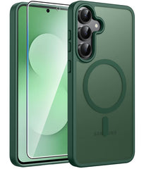 FNTCASE für Samsung Galaxy S25 FE Hülle: Starke magnetische, durchscheinende, matte, dünne, stoßfeste Schutzhülle mit Fallschutz 