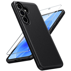 FNTCASE For Samsung Galaxy S25 FE Shock Protection Cell Phone Case Sturdy Cover with Non-Slip Texture