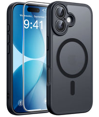 FNTCASE for iPhone 17 Case: Strong Magnetic Translucent Matte Slim Shockproof Protective Drop Full Protection Phone Cover