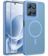 FNTCASE for Moto G Play 2026 Phone Case: Magnetic Translucent Matte Shockproof Slim Phone Cover - Military Grade Drop Proof Hard Back Anti-Fingerprint Protective Case