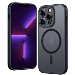FNTCASE iPhone 13 Pro Maxケース: 強力なマグネット式半透明マットスリム耐衝撃保護落下完全保護電話カバー