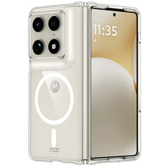 Motorola Razr Fold Magnetic Case: Clear Military Grade Drop Protection Anti Yellowing Cell Phone Cover