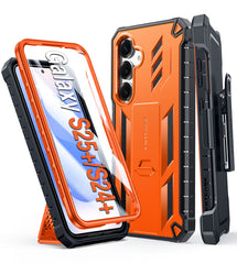 FNTCASE For Samsung Galaxy S25+/ S24+ 5G 6.7 inch Phone Case: Rugged Protective Phone Case with Belt Clip Holster and Kickstand