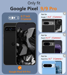 Google Pixel 9/ 9 Pro Dual Layer Shockproof Protective Phone Cover with Anti Slip Textured Back Cell Case