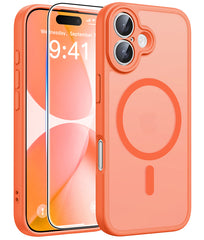 FNTCASE for iPhone 17 Case: Strong Magnetic Translucent Matte Slim Shockproof Protective Drop Full Protection Phone Cover