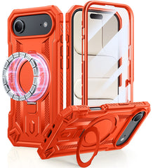 FNTCASE for iPhone Air Case with Ring Holder Magnetic Kickstand Military Grade Shockproof Protective Rugged Cell Phone Cover