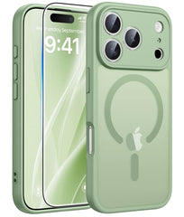 FNTCASE iPhone 17 Pro Maxケース: 強力なマグネット式半透明マットスリム耐衝撃保護落下完全保護電話カバー