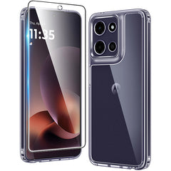 Motorola Moto G Power 5G 2026/2025 Clear Case: Wireless Charging Anti Yellowing Shockproof Phone Case