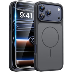 iPhone 17 Pro Max Phone Case: Military Grade Shockproof Protective Magsafe Spliced Colors Design‌
