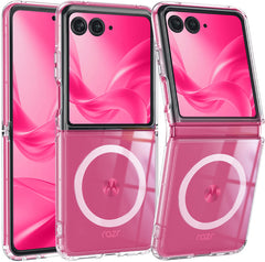 FNTCASE for Motorola Razr Plus 2024/ Razr Plus 2025/ Razr 50 Ultra/ Razr 60 Ultra Phone Case: Magnetic Charging Anti Yellowing Shockproof Magsafe Support Phone Case