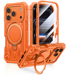 FNTCASE für iPhone 17 Pro Hülle mit Ringhalter, magnetischer Ständer, stoßfest, robuste Schutzhülle in Militärqualität 