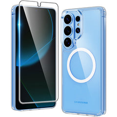 Samsung Galaxy S26 Ultra Clear Phone Case: Magnetic Charging Shockproof Magsafe Support