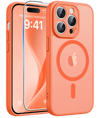 iPhone 14 Pro Max Case: Strong Magnetic Translucent Matte Slim Shockproof Protective Drop Full Protection Phone Cover