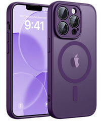 FNTCASE for iPhone 13 Pro Max Case: Strong Magnetic Translucent Matte Slim Shockproof Protective Drop Full Protection Phone Cover