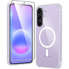 Samsung Galaxy A27 Clear Case: Magnetic Charging Anti Yellowing Shockproof Magsafe Support Phone Case