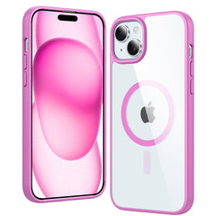 FNTCASE for iPhone 15 Plus 14 Plus Case: Clear Anti Yellowing Magnetic Military Grade Drop Protection Cell Phone Cover - Rugged Shockproof Protective Bumper Transparent