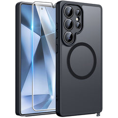 Samsung Galaxy S24 Ultra Phone Case: Magnetic Translucent Matte Shockproof Slim Phone Cover - Military Grade Drop Proof Hard Back Anti-Fingerprint Protective Case