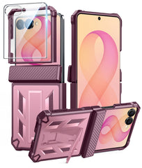 Samsung Z Flip 8 Phone Case: Military Grade Shockproof with Built-in Kickstand, Hinge Protection