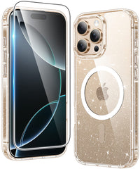 FNTCASE iPhone 16 Pro Max 6.9インチケース: 磁気充電 黄ばみ防止 耐衝撃 Magsafe サポート 携帯電話ケース