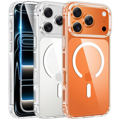 iPhone 17 Pro Clear Case: Magnetic Charging Shockproof Magsafe Support