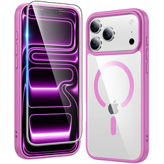 FNTCASE for iPhone 17 Pro Case: Clear Anti Yellowing Magnetic Military Grade Drop Protection Cell Phone Cover - Rugged Shockproof Protective Bumper Transparent