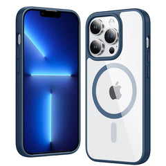 FNTCASE for iPhone 13 Pro Max Case: Clear Anti Yellowing Magnetic Military Grade Drop Protection Cell Phone Cover - Rugged Shockproof Protective Bumper Transparent