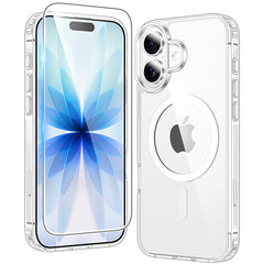 FNTCASE For iPhone 17 6.3 inch Clear Case: Magnetic Charging Shockproof Magsafe Support