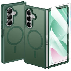 Samsung Z Fold 8 Ultra/Z Fold 7 Phone Case: Magnetic Charging Shockproof Magsafe Support - Frosted Oil Spray Touch