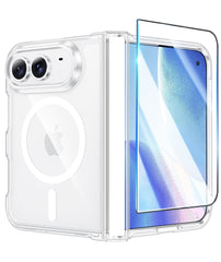 iPhone Duo Case Full Hinge Protection MagSafe Heavy Duty Rugged Shockproof Anti-Scratch Protective Clear Phone Cover