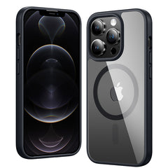 FNTCASE for iPhone 12 Pro Max Case: Clear Anti Yellowing Magnetic Military Grade Drop Protection Cell Phone Cover - Rugged Shockproof Protective Bumper Transparent