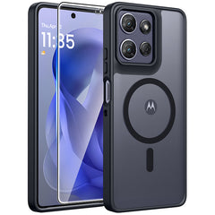 FNTCASE for Moto G Power 5G 2026/ 2025 6.8 Inch Phone Case: Magnetic Translucent Matte Shockproof Slim Phone Cover - Military Grade Drop Proof Hard Back Anti-Fingerprint Protective Case