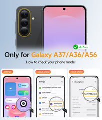 Samsung A37/A36/A56 Phone Case: Magnetic Translucent Matte Shockproof Slim Phone Cover - Military Grade Drop Proof Hard Back Anti-Fingerprint Protective Case