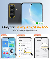 Samsung A37/A36/A56 Phone Case: Magnetic Translucent Matte Shockproof Slim Phone Cover - Military Grade Drop Proof Hard Back Anti-Fingerprint Protective Case